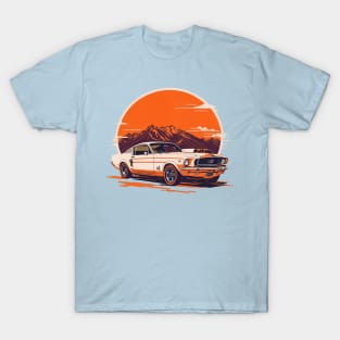 retro road trip muscle car T-Shirt